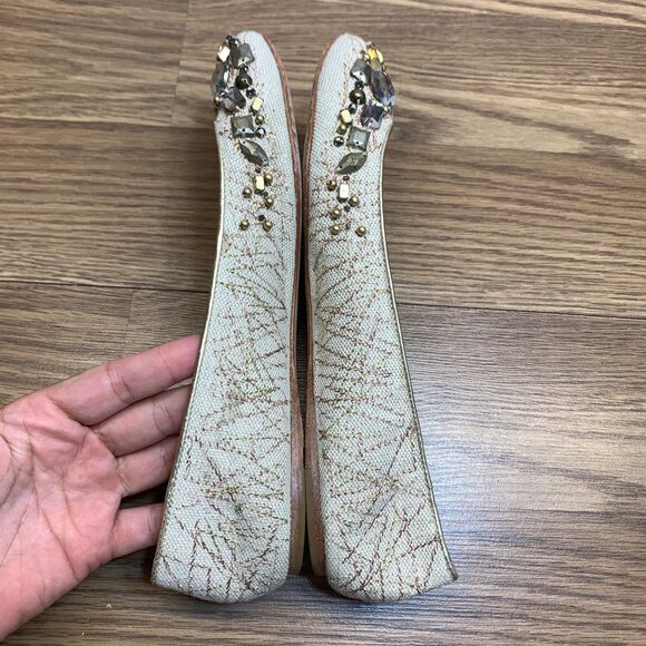 Coach Denisse Womens Shoe 7.5 B  Slip On Ballet Flat Rhinestones Round Toe - Picture 3 of 10